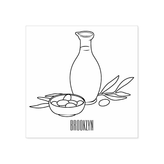 Tampons Encreurs Illustration d'huile d'olive (Impression)