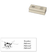 Tampons Encreurs Illustration d'hydravion bleu blanc (Tamponné)