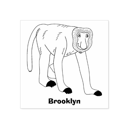 Tampons Encreurs Illustration drôle de singe proboscis (Impression)