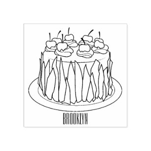 Tampons Encreurs Illustration du gâteau de la Forêt-Noire