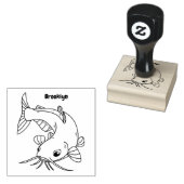 Tampons Encreurs Illustration du poisson-chat mignon (Tamponné)