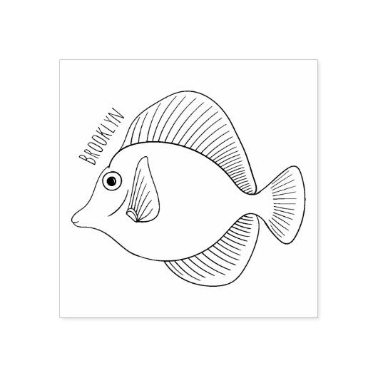 Tampons Encreurs Illustration du poisson-tang jaune (Impression)