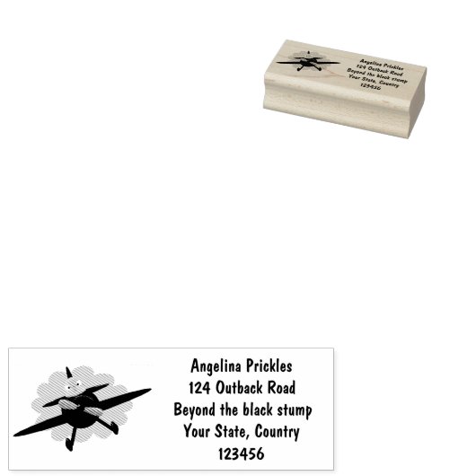 Tampons Encreurs Illustration d'un avion rouge volant mignon (Tamponné)