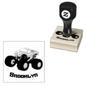 Tampons Encreurs Illustration d'un camion monstre bleu mou (Tamponné)