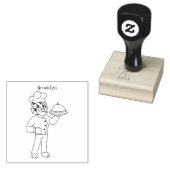 Tampons Encreurs Illustration d'un chef tigre drôle et mignon (Tamponné)