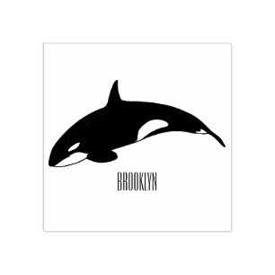 Tampons Encreurs Illustration d'une baleine tueuse