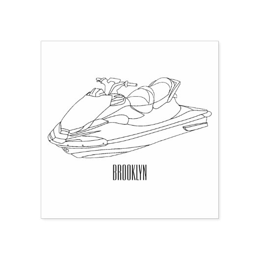 Tampons Encreurs Illustration Jet ski (Impression)