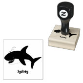 Tampons Encreurs Illustration joyeuse du grand requin blanc (Tamponné)