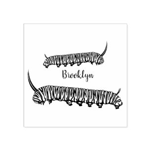 Tampons Encreurs Illustration Monarch caterpillar
