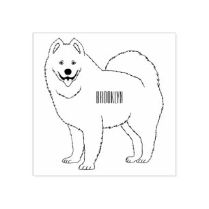 Tampons Encreurs Illustration Samoyed dog