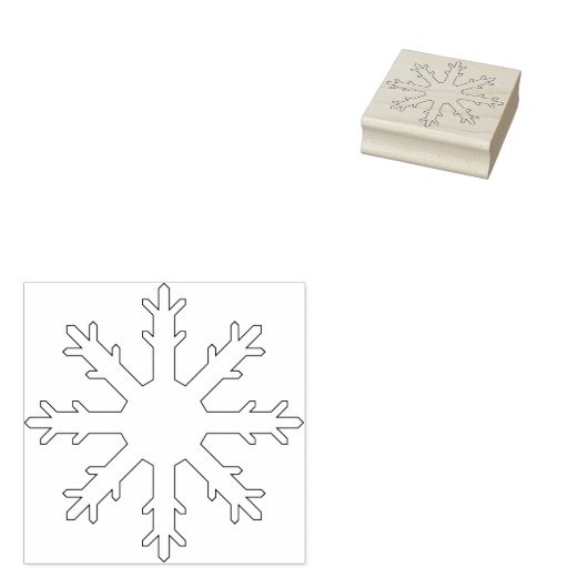 Tampons Encreurs Illustration Snowflake timbre art motif (Tamponné)