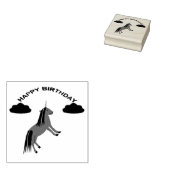 Tampons Encreurs Imaginaire Anniversaire Unicorne arc-en-ciel et nu (Tamponné)