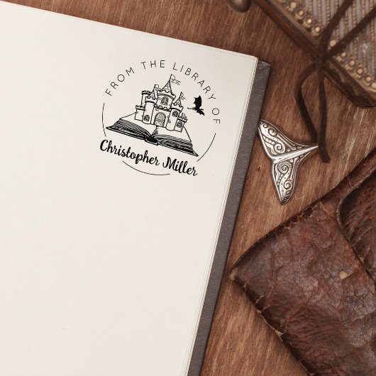 Tampons Encreurs Imaginaire Château Dragon De La Bibliothèque De, L