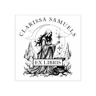Tampons Encreurs Imaginaire foncé Sorceress Ex Libris Bibliothèque 