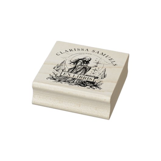 Tampons Encreurs Imaginaire foncé Sorceress Ex Libris Bibliothèque  (Tampon)