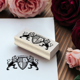 Tampons Encreurs Imaginaire médiéval Royal Muse Lion Emblem Mariage