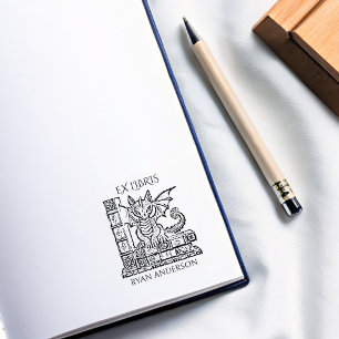 Tampons Encreurs Imaginaire vintage Baby Dragon Ex Libris