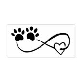 Tampons Encreurs Infinity Symbol with Heart & Paw Prints Art Stamp (Impression)