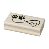 Tampons Encreurs Infinity Symbol with Heart & Paw Prints Art Stamp (Tampon)