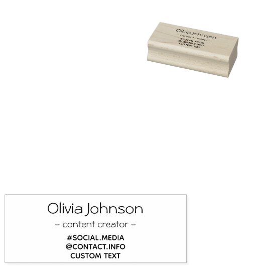 Tampons Encreurs Informations professionnelles personnalisées minim (Tamponné)