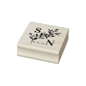 Tampons Encreurs Initiales Branches Chic Mariage Fleur sauvage mode (Tampon)