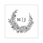 Tampons Encreurs Initiales de fils de fleurs délicates (Impression)