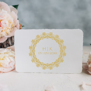 Tampons Encreurs Initiales de mariage en dentelle