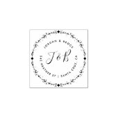 Tampons Encreurs Initiales de Mariage rustique personnalisées Adres (Impression)