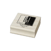 Tampons Encreurs Initiales de monogramme simple moderne d'adresse d (Tampon)