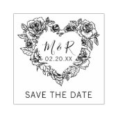 Tampons Encreurs Initiales Florales Personnalisées Enregistrer La D (Impression)