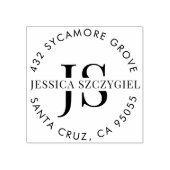 Tampons Encreurs Initiales monographiques personnalisées Nom comple (Impression)