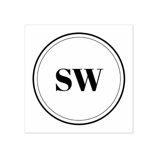 Tampons Encreurs Initiales monographiques personnalisées simples et (Impression)