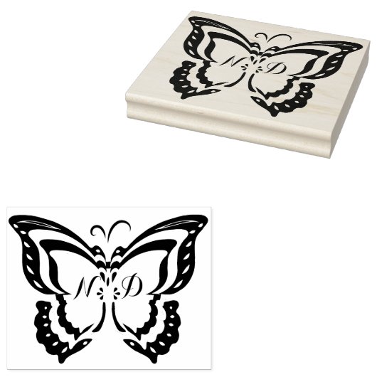 Tampons Encreurs Initiales personnalisées Grand Timbre en caoutchou (Tamponné)