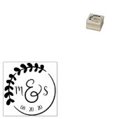 Tampons Encreurs Initiales personnalisées Monogrammes Mariage Wreat (Tamponné)