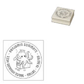 Tampons Encreurs Inquiète Octopus Garde Treasure Adresse (Tamponné)