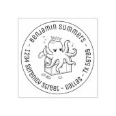 Tampons Encreurs Inquiète Octopus Garde Treasure Adresse (Impression)