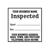 Tampons Encreurs Inspecté avec le nom, l'adresse. Timbre en caoutch (Impression)