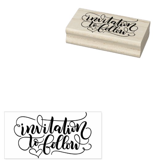 Tampons Encreurs Invitation à suivre - enregistrer la date - callig (Tamponné)