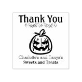 Tampons Encreurs Jack-o'-lantern Citrouille Logo Merci Business (Impression)