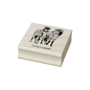Tampons Encreurs J'adore les chevaux ! poneys islandais mignons