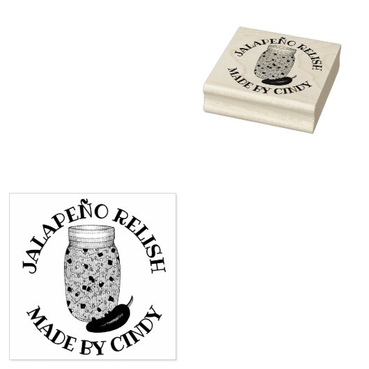 Tampons Encreurs Jalapeno Jalapeño Poivre Chaud Relish Fabriqué Par (Tamponné)