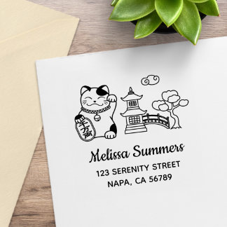 Tampons Encreurs Japanese Lucky Cat, Maneki Neko Address 2