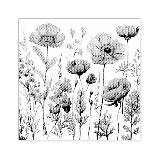 Tampons Encreurs Jardin des Fleurs dans un style rétro (Impression)