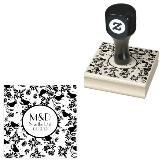 Tampons Encreurs Jardin Rose de Tulip Enregistrer la date Mariage i (Tamponné)