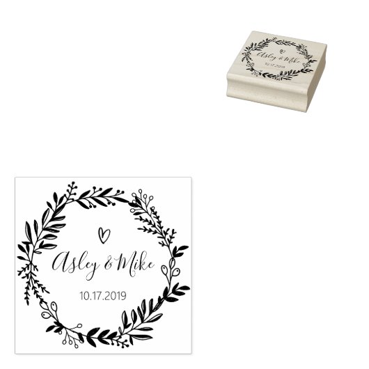 Tampons Encreurs Jardin rustique Enregistrer le logo rond de date A (Tamponné)