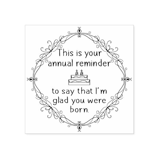 Tampons Encreurs Je suis content que tu sois né Timbre en Bois (Impression)