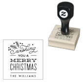 Tampons Encreurs Je vous souhaite un joyeux Timbre personnalisé de  (Tamponné)