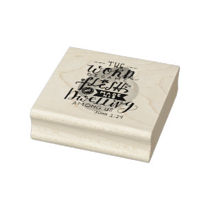 Tampons Encreurs Jean 1:14 Typographie d'art des Écritures
