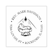 Tampons Encreurs Jésus en Manger Star de Noël Religieux (Impression)