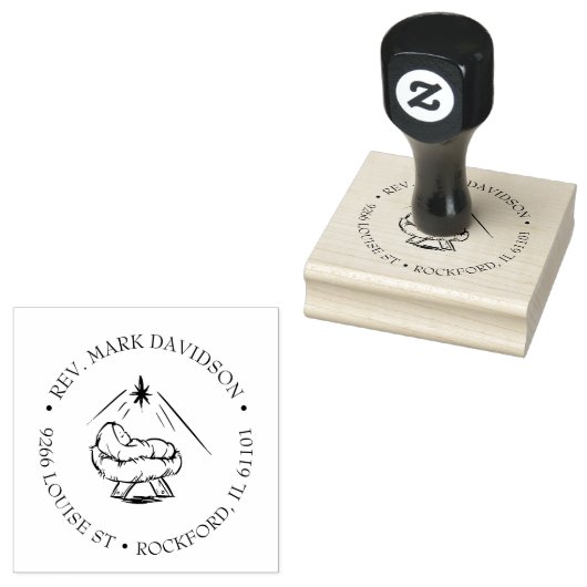 Tampons Encreurs Jésus en Manger Star de Noël Religieux (Tamponné)